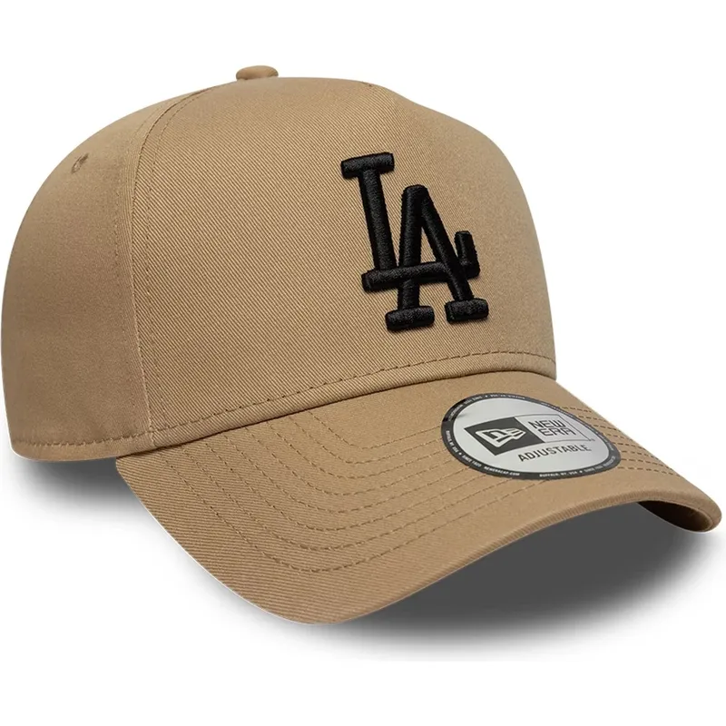 brun-kurvad-keps-snapback-med-svart-logotyp-e-frame-league-essential-fran-los-angeles-dodgers-mlb-av-new-era