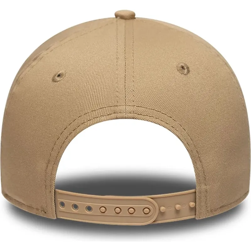 brun-kurvad-keps-snapback-med-svart-logotyp-e-frame-league-essential-fran-los-angeles-dodgers-mlb-av-new-era