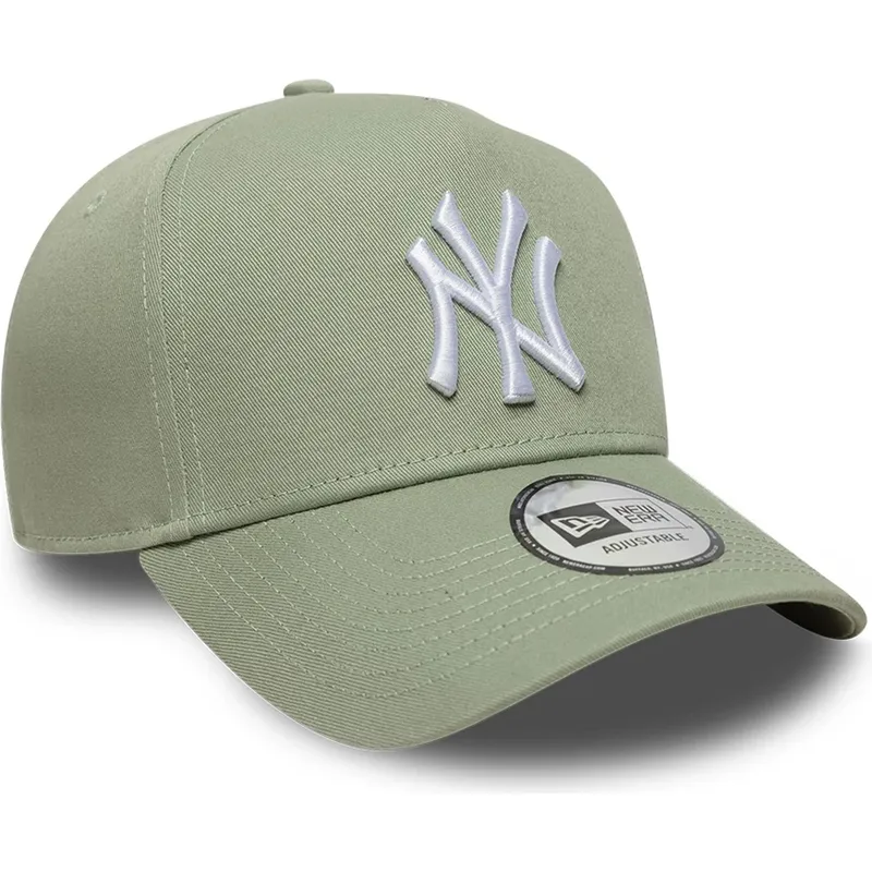 cappellino-visiera-curva-verde-snapback-e-frame-league-essential-di-new-york-yankees-mlb-di-new-era