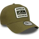 grune-gebogene-snapback-kappe-e-frame-patch-linen-von-new-era