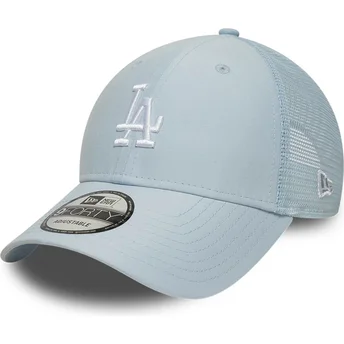 Hellblaue verstellbare Trucker-Kappe 9FORTY Homefield Midi der Los Angeles Dodgers MLB von New Era