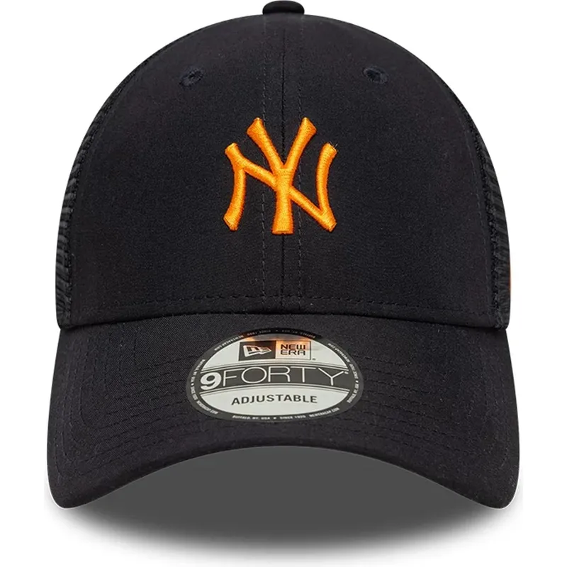 cappellino-trucker-blu-marino-regolabile-con-logo-arancione-9forty-homefield-midi-di-new-york-yankees-mlb-di-new-era