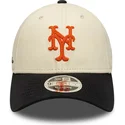 epci-curbata-bej-snapback-9forty-m-crown-side-script-de-new-york-mets-mlb-de-new-era