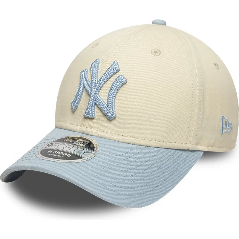 epci-curbata-bej-snapback-9forty-m-crown-side-script-de-new-york-yankees-mlb-de-new-era
