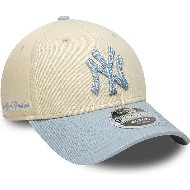 epci-curbata-bej-snapback-9forty-m-crown-side-script-de-new-york-yankees-mlb-de-new-era