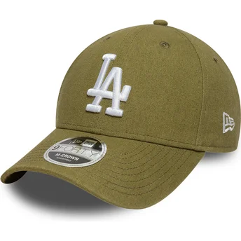 Cap curbată green snapback 9FORTY M-Crown Linen de Los Angeles Dodgers MLB de New Era