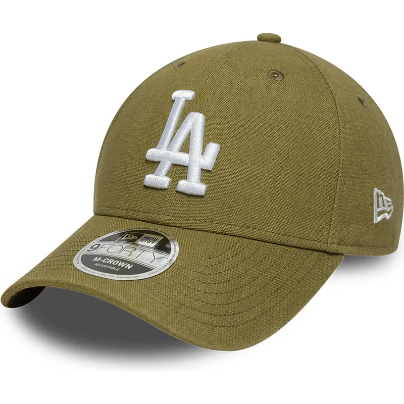 cappellino-curvo-verde-snapback-9forty-m-crown-linen-dei-los-angeles-dodgers-mlb-di-new-era