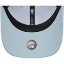 hellblaue-gebogene-snapback-kappe-9forty-m-crown-linen-der-new-york-mets-mlb-von-new-era