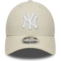 cappellino-curvo-beige-snapback-9forty-m-crown-linen-dei-new-york-yankees-mlb-di-new-era
