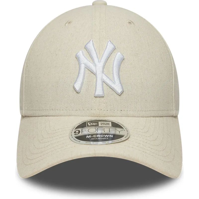 cap-curbata-beige-snapback-9forty-m-crown-linen-de-new-york-yankees-mlb-de-new-era