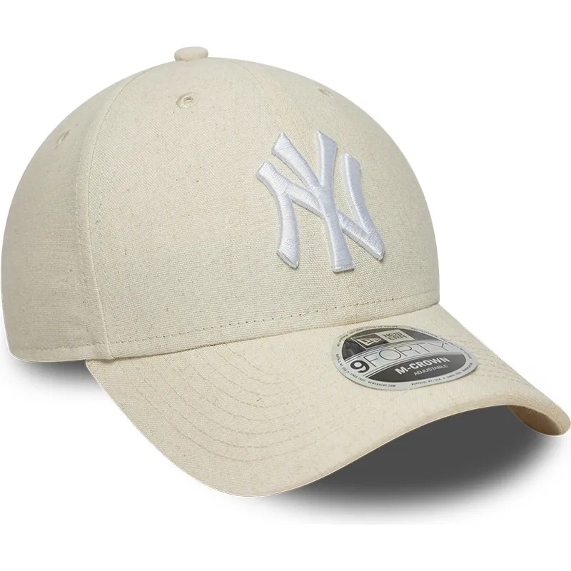cap-curbata-beige-snapback-9forty-m-crown-linen-de-new-york-yankees-mlb-de-new-era