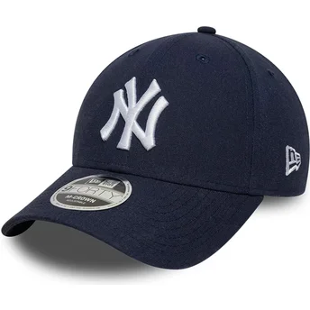 Casquette courbée bleue marine snapback 9FORTY M-Crown Linen New York Yankees MLB New Era