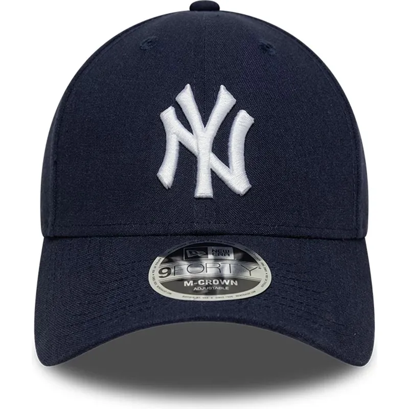 granatowa-czapka-z-zakrzywionym-daszkiem-snapback-9forty-m-crown-linen-new-york-yankees-mlb-new-era