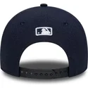 cappellino-visiera-curva-blu-marino-snapback-9forty-m-crown-linen-di-new-york-yankees-mlb-di-new-era