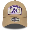 epci-curbata-bej-snapback-9forty-m-crown-a-frame-de-los-angeles-lakers-nba-de-new-era