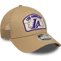 epci-curbata-bej-snapback-9forty-m-crown-a-frame-de-los-angeles-lakers-nba-de-new-era