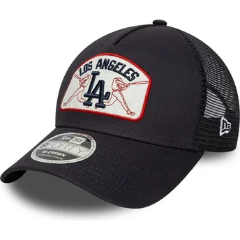 New Era 9FORTY M-Crown A Frame Los Angeles Dodgers MLB Navy Blue Trucker Hat
