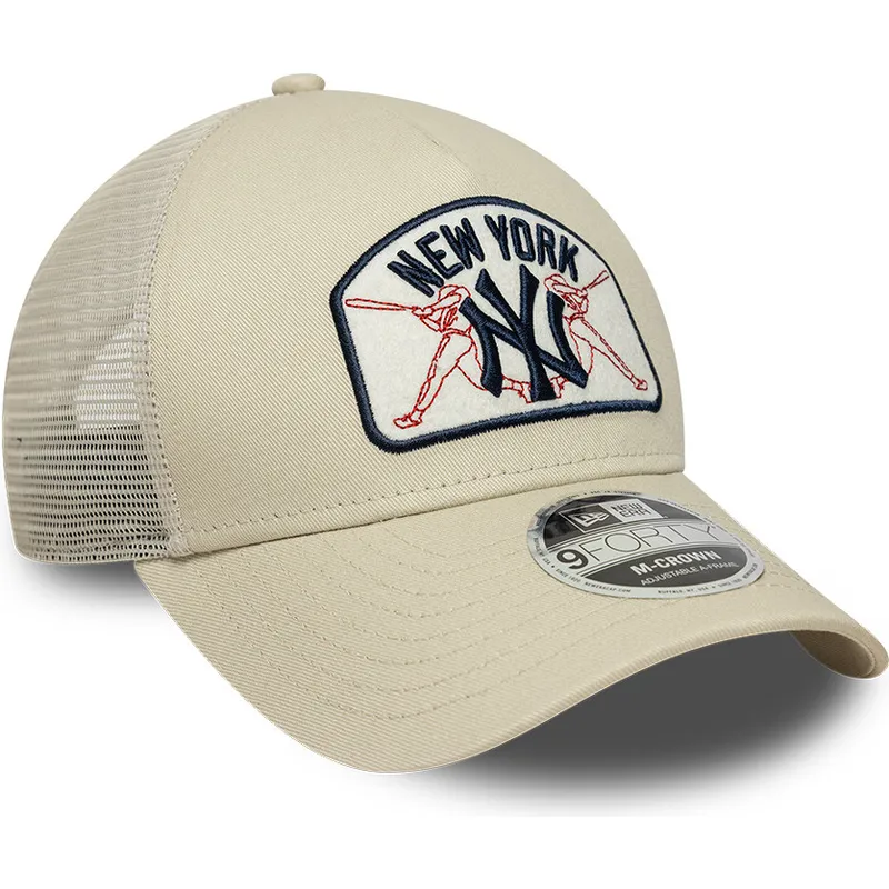 czapka-trucker-bezowa-9forty-m-crown-a-frame-new-york-yankees-mlb-new-era