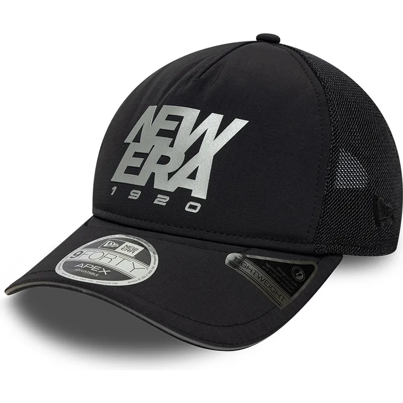 new-era-9forty-apex-reflective-a-frame-black-adjustable-trucker-hat