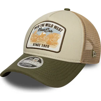 Cap curbată beige snapback 9FORTY M-Crown de New Era