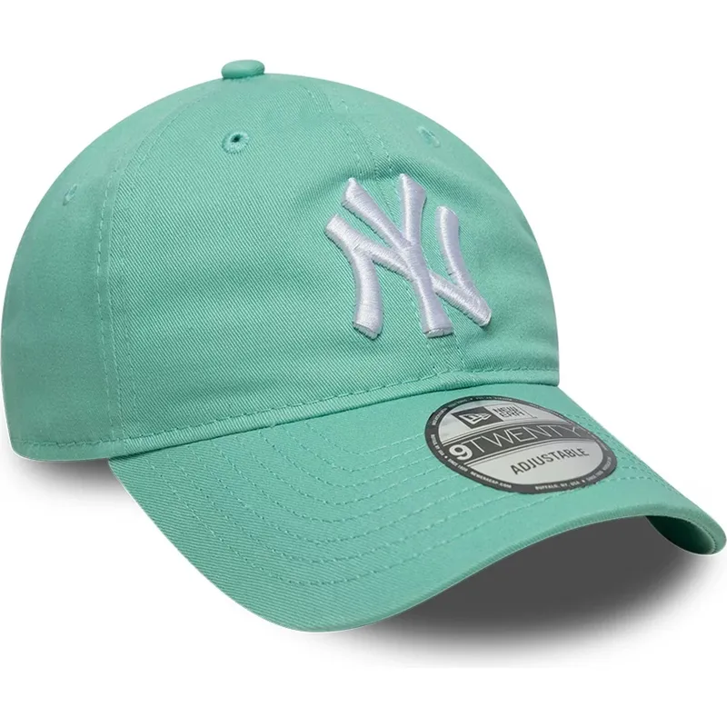 zielona-jasna-czapka-z-daszkiem-regulowana-9twenty-league-essential-new-york-yankees-mlb-new-era