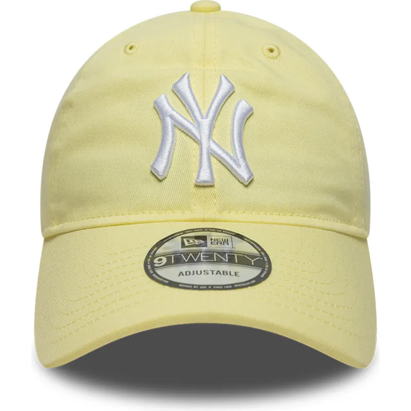 gorra-curva-amarilla-claro-ajustable-9twenty-league-essential-de-new-york-yankees-mlb-de-new-era