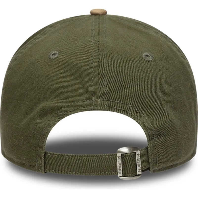 zielono-brazowa-regulowana-czapka-z-zakrzywionym-daszkiem-9twenty-mini-washed-contrast-oakland-athletics-mlb-new-era