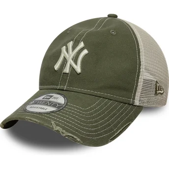 Czapka trucker zielona regulowana 9TWENTY Cotton Canv New York Yankees MLB New Era