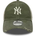 new-era-9twenty-cotton-canv-new-york-yankees-mlb-green-adjustable-trucker-hat