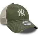 new-era-9twenty-cotton-canv-new-york-yankees-mlb-green-adjustable-trucker-hat