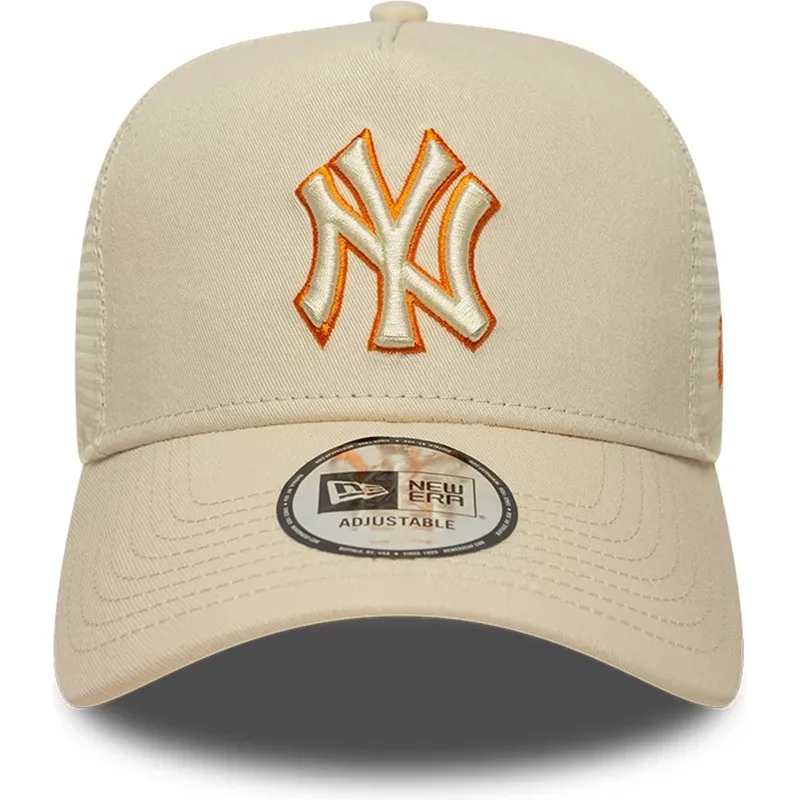 epci-curbata-bej-snapback-a-frame-outline-de-new-york-yankees-mlb-de-new-era