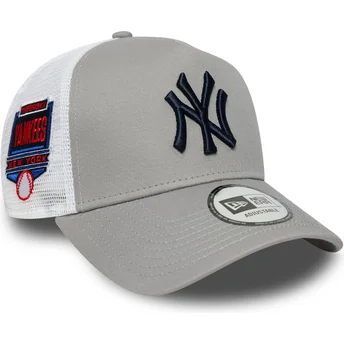 Cap curbată gray snapback A Frame Side Patch de New York Yankees MLB de New Era