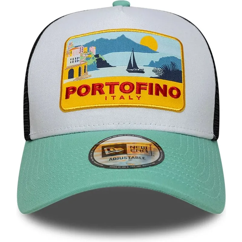 cappellino-trucker-multicolore-a-frame-location-patch-di-portofino-di-new-era