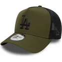 gron-trucker-keps-med-svart-logotyp-a-frame-sport-fran-los-angeles-dodgers-mlb-av-new-era