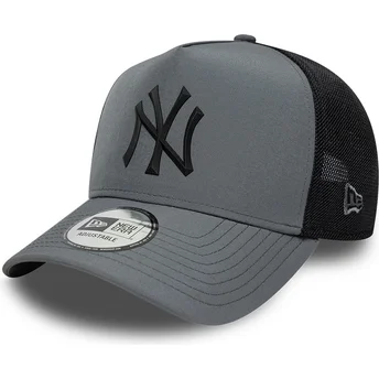 Casquette trucker grise avec logo noir A Frame Sport New York Yankees MLB New Era