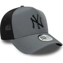 casquette-trucker-grise-avec-logo-noir-a-frame-sport-new-york-yankees-mlb-new-era