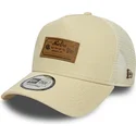 epci-curbata-bej-snapback-a-frame-denim-leather-patch-de-new-era