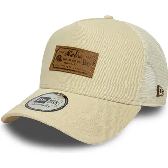Cap curbată beige snapback A Frame de New Era