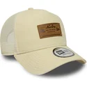 epci-curbata-bej-snapback-a-frame-denim-leather-patch-de-new-era
