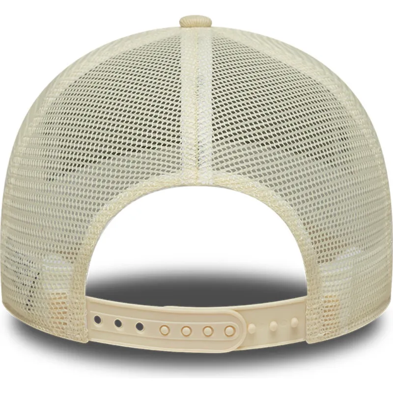 casquette-trucker-beige-a-frame-denim-leather-patch-new-era