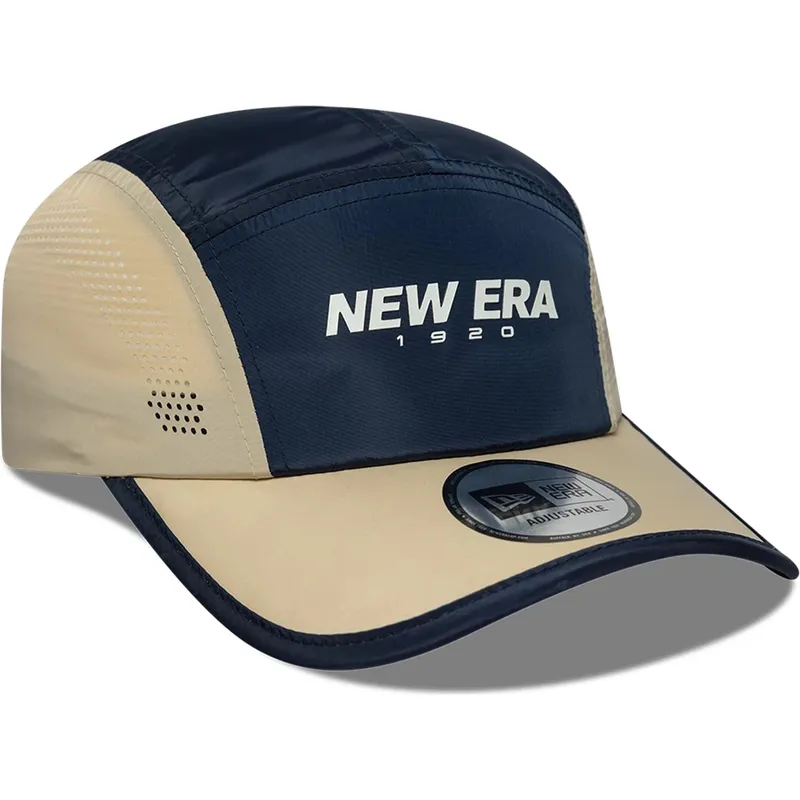 new-era-5-panel-runner-colour-block-navy-blue-adjustable-cap