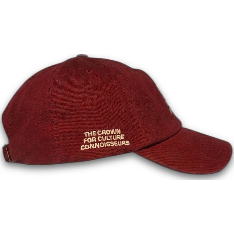 gebogene-verstellbare-weinrote-kappe-ny-dreams-just-kids-the-90s-von-homenage