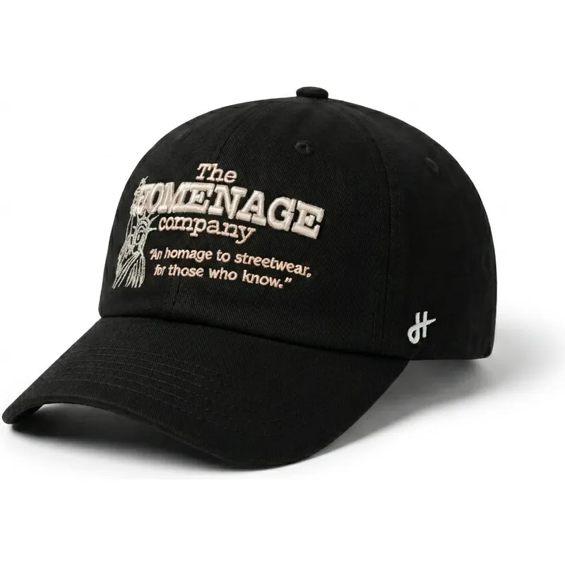 homenage-curved-brim-statue-just-kids-the-90s-black-adjustable-cap