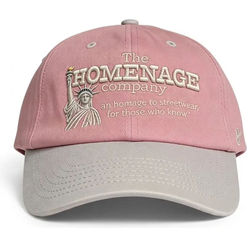 cappellino-curvo-rosa-e-grigio-regolabile-statue-just-kids-the-90s-di-homenage