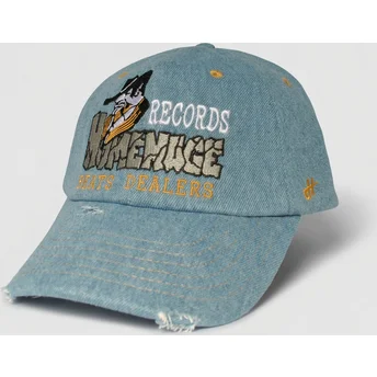 Cappellino curvo blu regolabile Denim Records Music Shapes Identity The 90s di Homenage