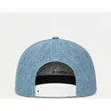 cappello-piatto-blu-snapback-denim-money-music-shapes-identity-the-snap-di-homenage