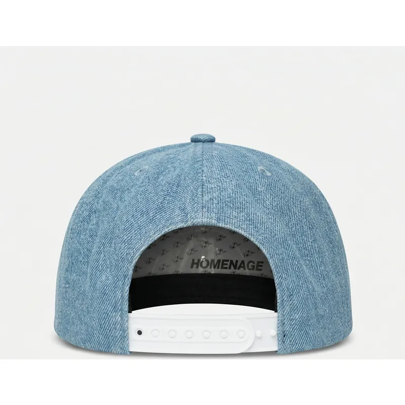 cappello-piatto-blu-snapback-denim-money-music-shapes-identity-the-snap-di-homenage