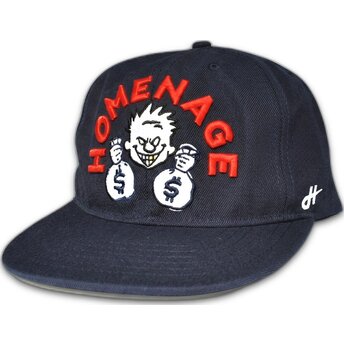 Flache Marineblau Snapback-Kappe Money Music Shapes Identity The Snap von Homenage