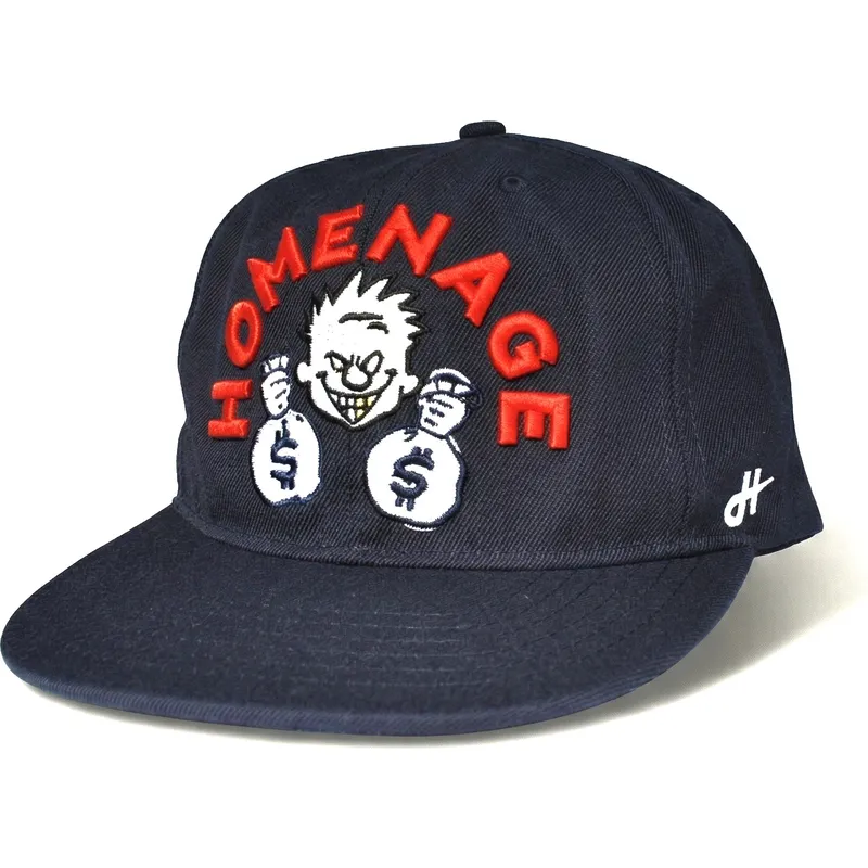cappello-piatto-blu-navy-snapback-money-music-shapes-identity-the-snap-di-homenage