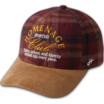 Mehrfarbige gebogene Snapback-Kappe Plaid Club Sport The Ball von Homenage